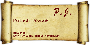 Pelach József névjegykártya