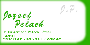 jozsef pelach business card